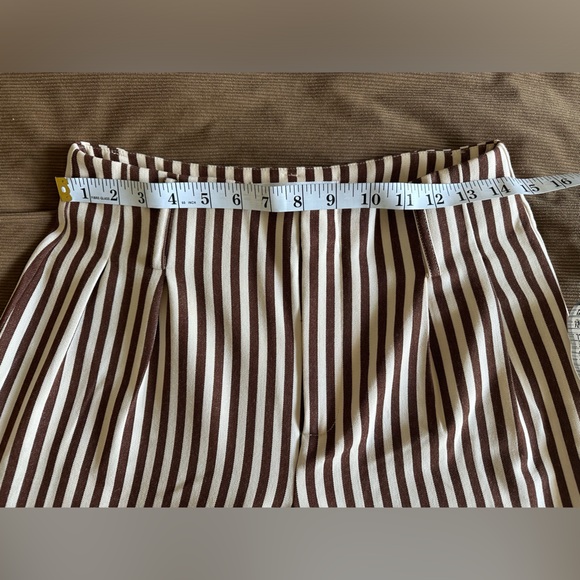 Mango tan and brown striped trousers in size S. - Picture 5 of 6